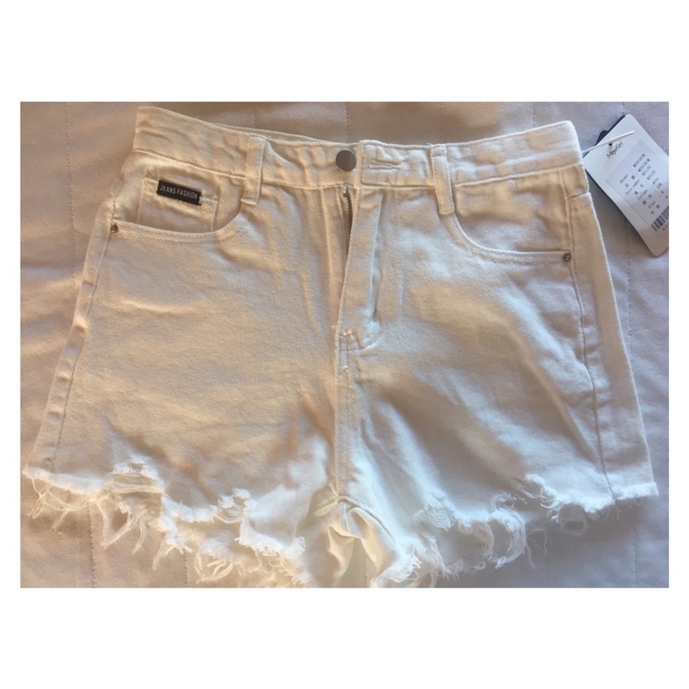 White Denim Shorts